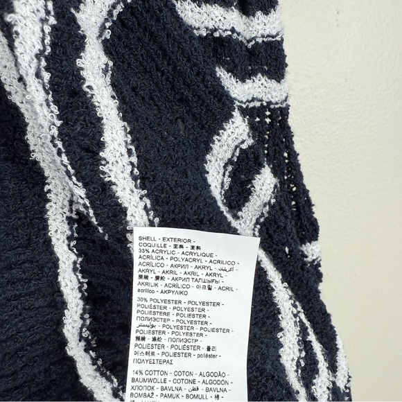 Desigual Cardigan Womens Medium Navy White Stripe Open Front Long Sleeve Red - Picture 8 of 10